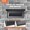 Through The Wall Drop Box 12.5x6.3x16.9" Mailbox with Code Lock Black