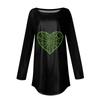 Women's Loose Round Neck Print Long Sleeve T-Shirt Top Pullover