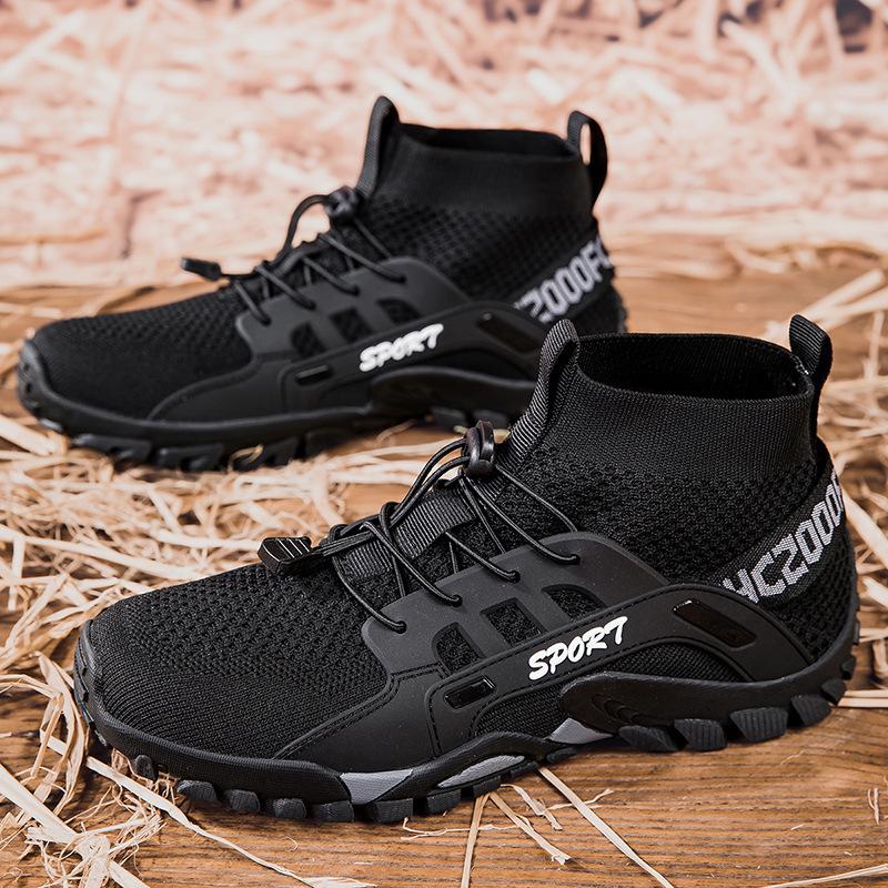 Летняя уличная обувь для хайкинга и ходьбы по воде для мужчин и женщин, дышащая сетчатая обувь из плетеного материала, повседневная обувь для хайкинга, нескользящая быстросохнущая обувь