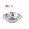 100 ШТ. Формочки для выпечки из алюминиевой фольги для тарталеток, одноразовые круглые формы для выпечки для вечеринок, ресторана, кухни, формы для выпечки