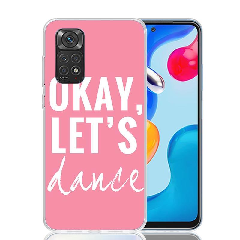I Love Dance Phone Case For Xiaomi Redmi Note 15 14 13 12S 12 Pro Plus 11S 11E 11 11T 10S 10 Art Soft Pattern Cover Redmi Note 1