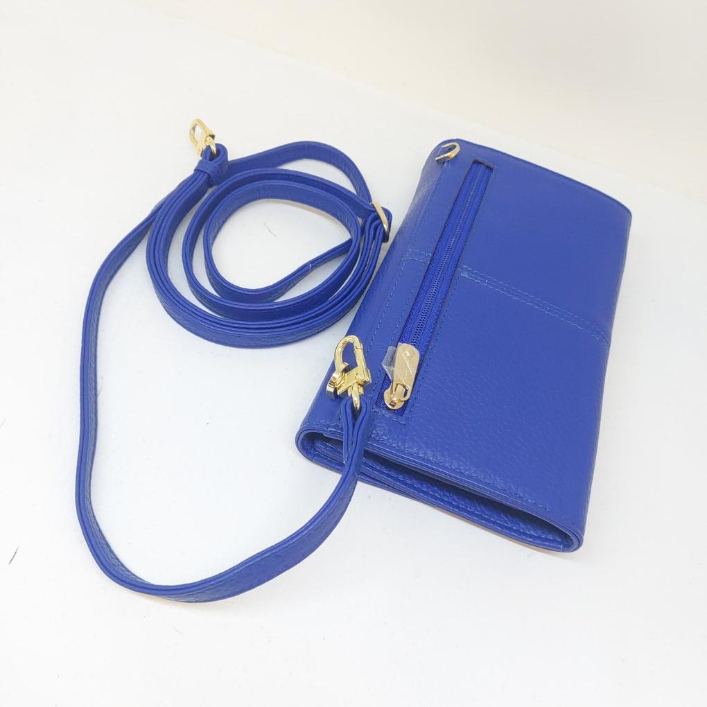 [Mari eclaire] Natural cowhide women's long wallet (including leather long strap)/Small long wallet size/Good color