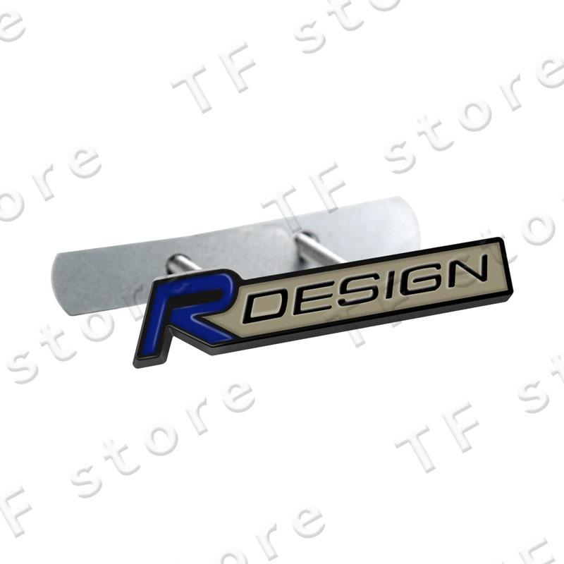 R Design Logo Car Front Grille Emblem Sticker For Volvo XC60 XC40 XC90 S40 S60 C30 V60 Car Side Fender Rear Trunk Badge Decor