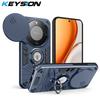KEYSION Противоударный бронированный чехол для HONOR X9d 5G, защитное кольцо для объектива камеры, подставка, задняя крышка для телефона Huawei Magic 8 Lite 5G