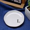 A-Z Monogram Letter Ring Dish White Decorative Ring Holder Plate  Blogger's Recommendation