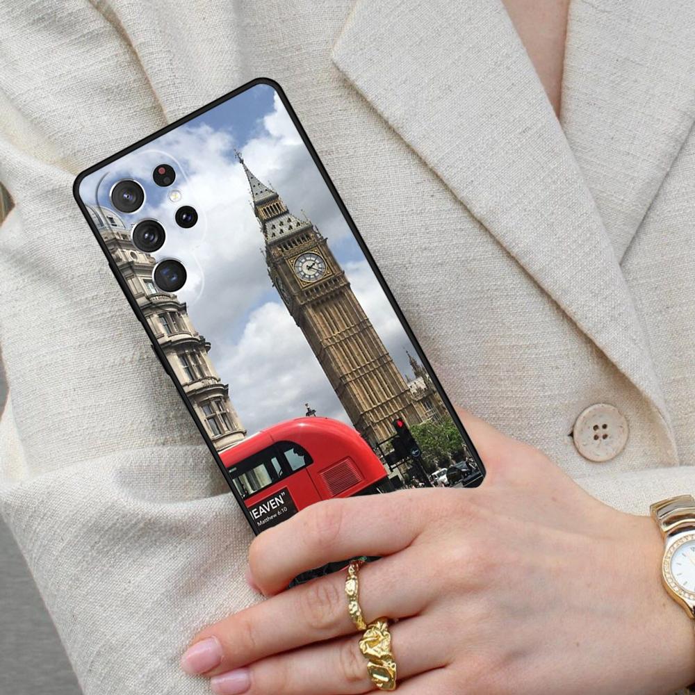 Лондон Биг Бен Автобус Чехол для телефона для Samsung Galaxy S26 Ultra S25 S24 S23 S22 S21 S20 Note10 Чехол