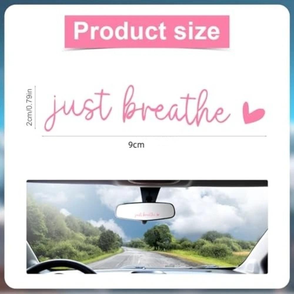 3pcs Hearts Pattern Car Rear View Decals Bible Verse Design Mirror Decals for Car Christian Faith