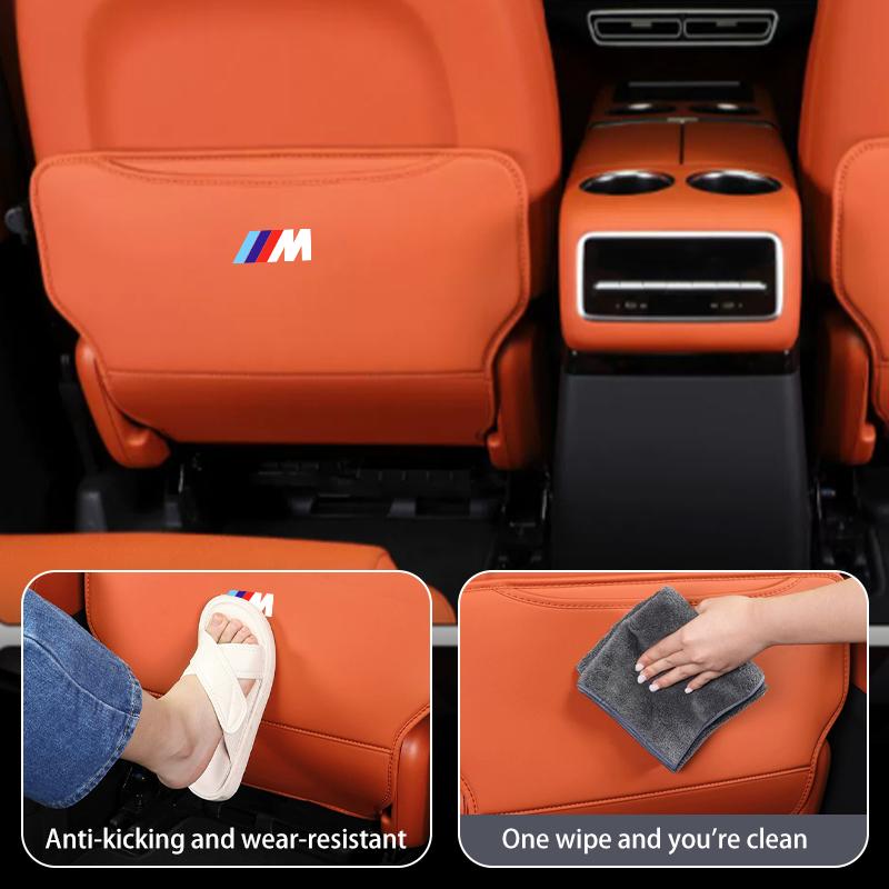 zmdpw1 Car Seat Anti Kick Mats Back Storage Kids Half Pack Anti Kick Mats For BMW X1 X2 X3 X4 X5 X6 X7 G20 G30 6GT E46 E90 E60 F10 E39
