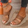 Sandals Women's Summer Fashion Outwear Slope Heel Heel Hemp Bottom Women's Sandals Slippers Thick Sole