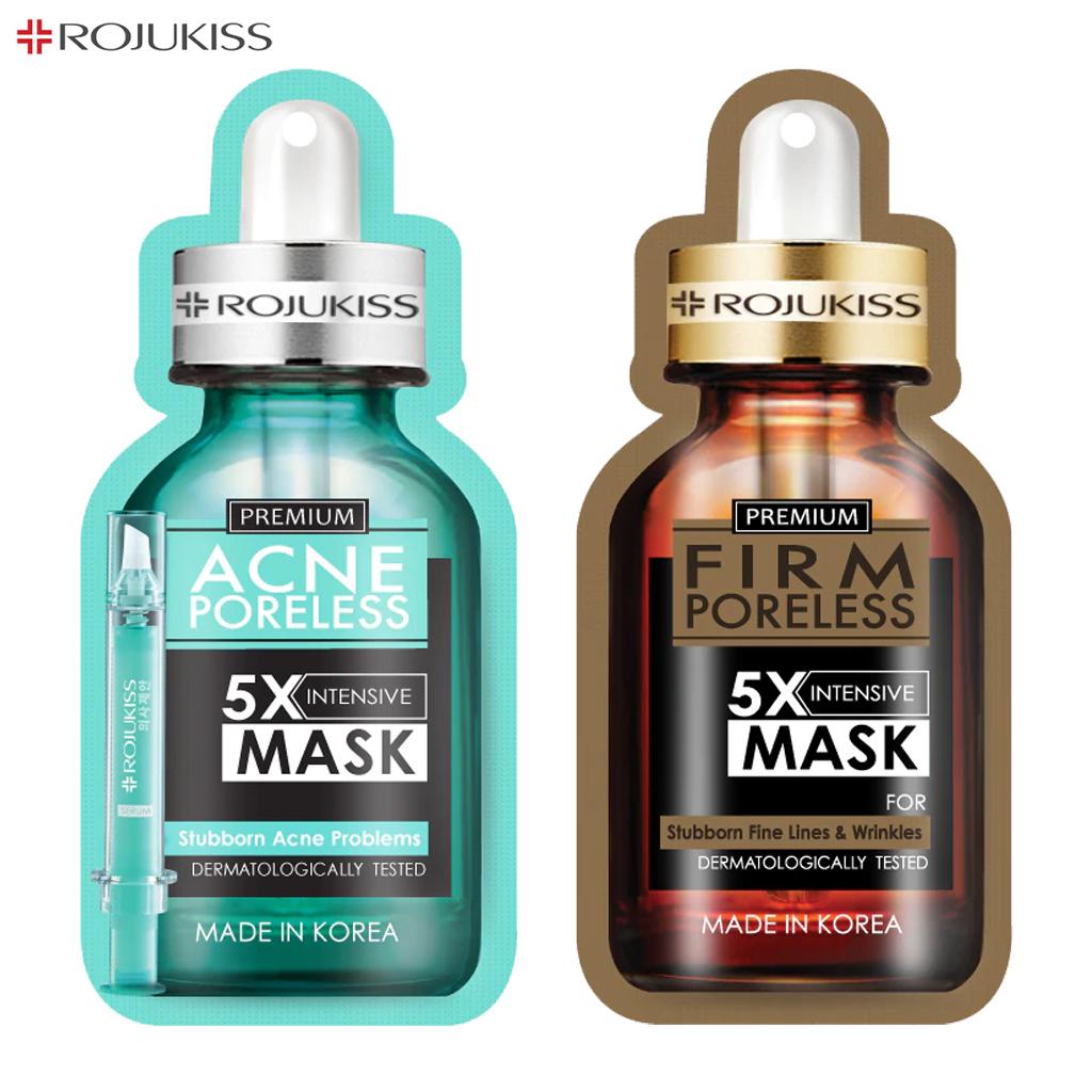 Rojukiss Акне/Укрепляющая/Красная сыворотка/Глута/HYA/Омега/Идеальная/Восстанавливающая/Белая/Цинковая интенсивная маска без пор 5X 25 мл - Thai Skincare