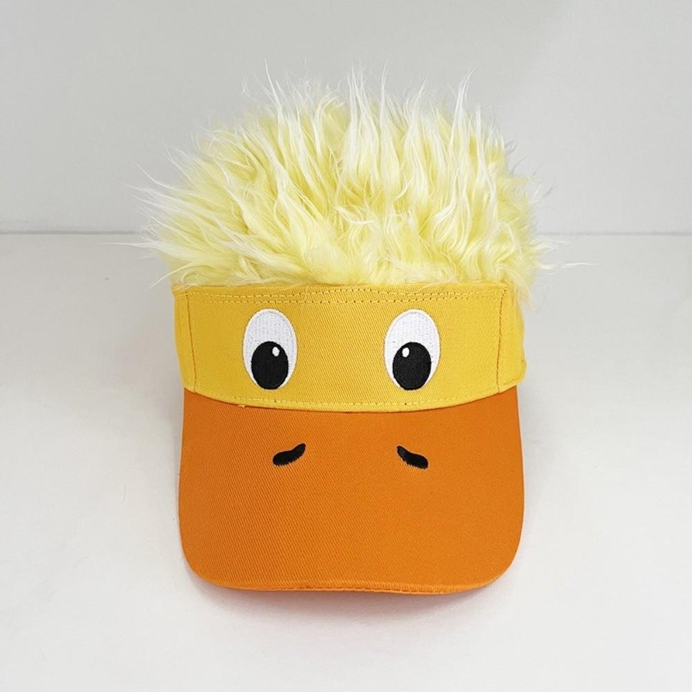 Breathable Embroidered Baseball Cap Soft Top Duck Tongue Cap Duckling Decorated Wig Cap Party Gift