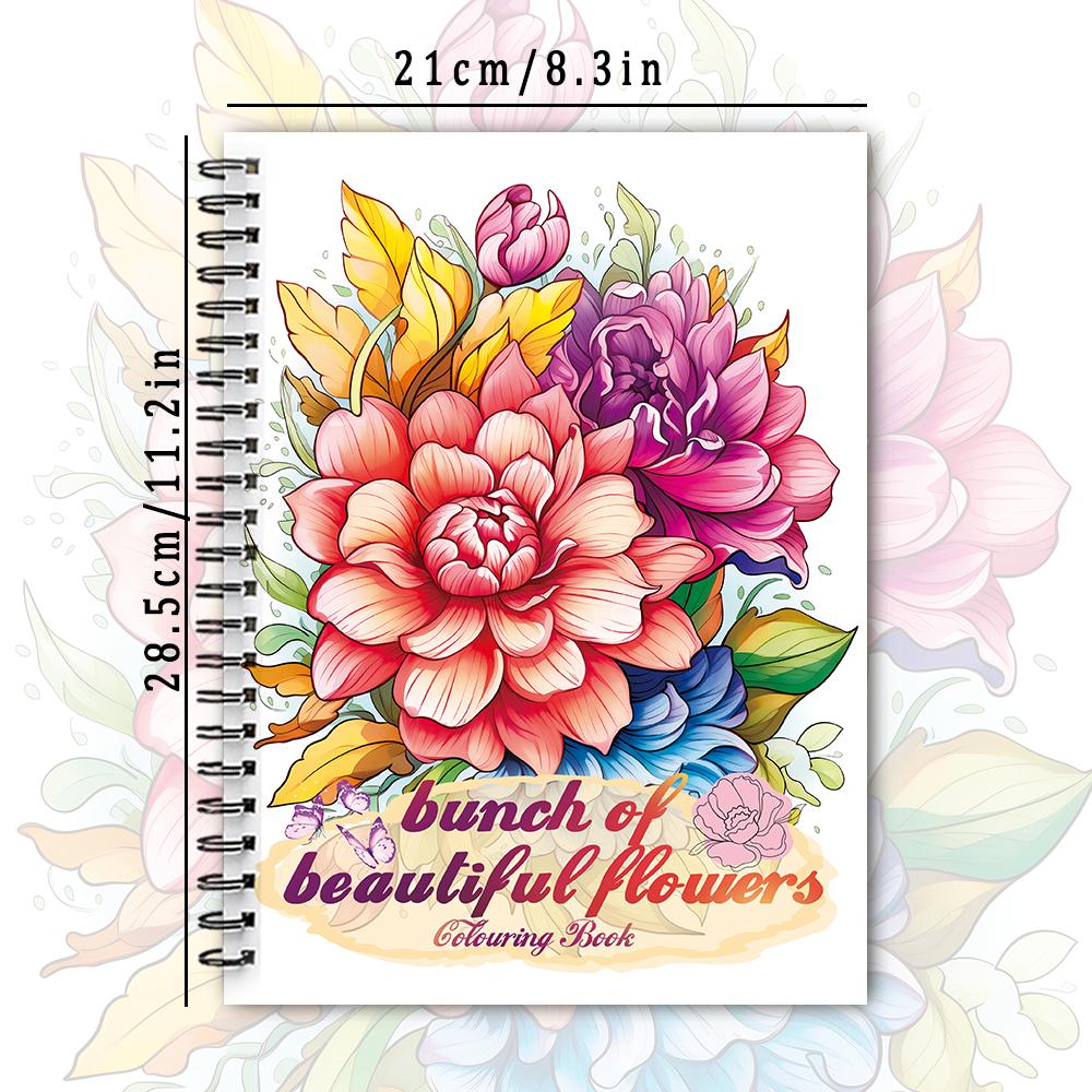 Женская спиральная раскраска - 30 листов 11,3x 8,3 дюйма, Раскраска для снятия стресса, Подарок на день рождения, Подарок на праздничную вечеринку