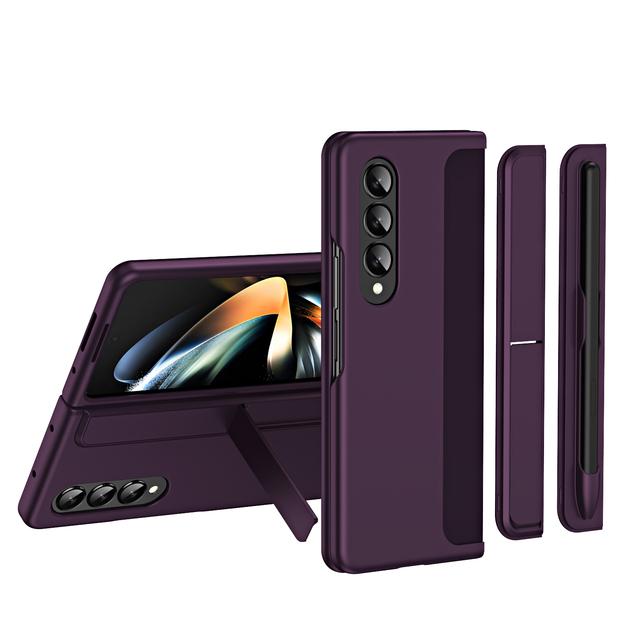 Для Samsung Galaxy Z Fold 4 3 Чехол Съемный Держатель Ручки Невидимый Кронштейн Подставка Жесткий Матовый Чехол Для ПК Со Стилусом