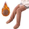 Warm Over Knee Fuzzy Socks Thickened Leg Protection Keep Long Warmer Comfortable To Wear Socks Plush Slipper
