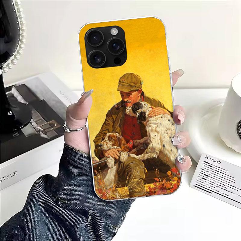 Hunter Dog Hunting Soft Phone Case For IPhone 11 17 Air 16E 16 Pro Max 15 + 14 Plus 13 Mini 12 Apple 7 SE 8 Fundas Coque 11 17 A