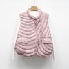 Down Vest New National Standard 90 Down Casual Autumn and Winter Light and Simple Solid Color Round Neck Loose Coat