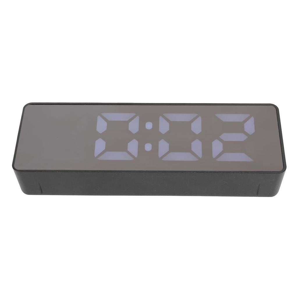 LED Digital Alarm Clock Time Date Temperature Display Stylish Look Electric Clock for Bedroom Living Room Office Black