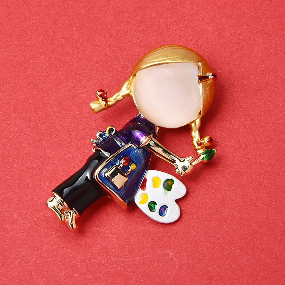 Girl Small Watermelon Girl Gift Fashion Jewelry Collar Accessories Suit Scarf Clip Brooch Pin