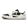 Travis Scott x Air Jordan 1 Устойчивые к истиранию Низкие Винтажные Баскетбольные Кроссовки Унисекс Черно-Белые DZ4137-700(Команда938-)