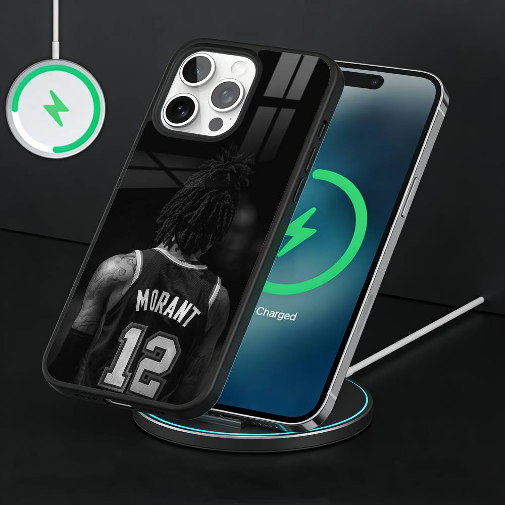 Чехол для телефона Баскетболист Ja M-Morant 12 Для iPhone17,16,15,14,13 Plus,Pro Max Магнитный Для Magsafe Беспроводная зарядка