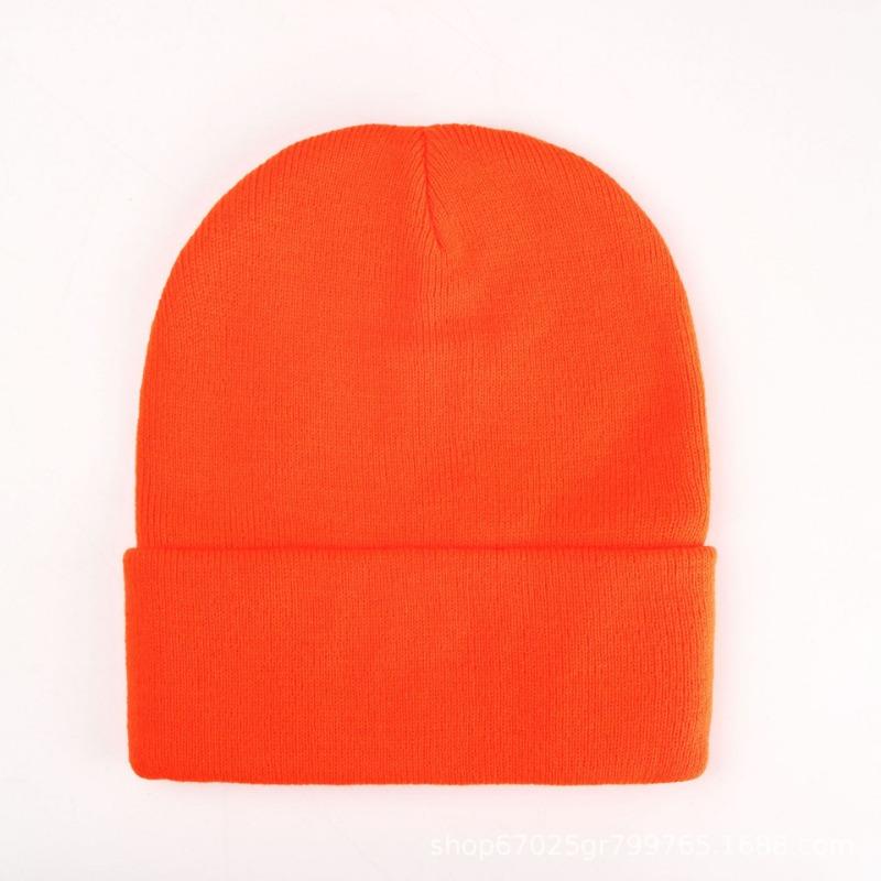 Brimless beanie big head circumference knitted hat knitted hat knitted hat black knitted hat outdoor warm hat