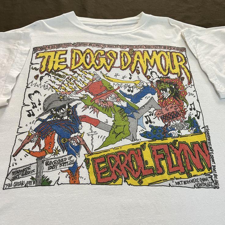 The Dogs D'Amour Music For Lovers White T-Shirt Cotton Full Size DN42 Unisex T-Shirt