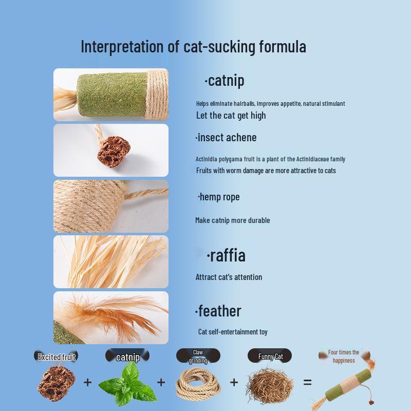 Silvervine Catnip Teaser Wand: Extra Large, Bite-Resistant Cat Toy for Self-Play, Boredom Relief, Teeth Grinding, and Cleaning.