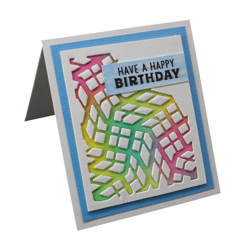 Irregular Frame Grid Decoration Metal Silvery Stencil Embossing Cutting Dies For Diy Scrapbooking Paper Album Cards Making