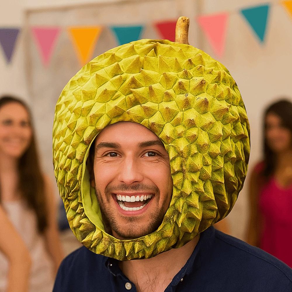 Funny Simulation Durian Hat Soft Cartoon Plush Hat Creative Durian Headgear Cross-dressing Shows