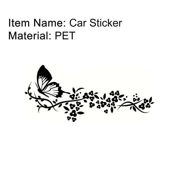 Летающая бабочка цветок красивая наклейка на дверь автомобиля, окно, наклейка, аксессуар, декор