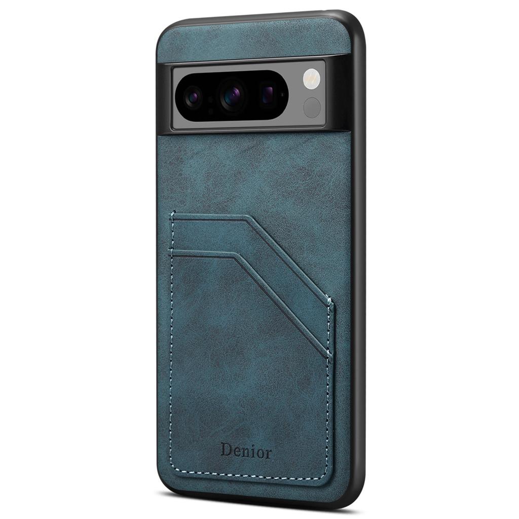 DENIOR Чехол для мобильного телефона Google Pixel 8 Pro Ретро Двойные слоты для карт Задняя крышка