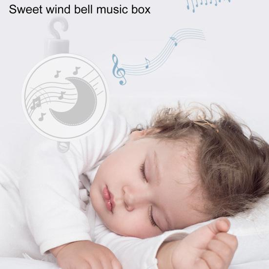 Игрушка-погремушка для кроватки Вращающийся музыкальный колокольчик Милая енотовидная сова Плюшевая кукла Эмоциональный комфорт Успокаивающая игрушка Подвесная игрушка-погремушка Прикроватный кронштейн для звонка Игрушка для малышей