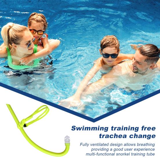 Трубка для обучения плаванию с трубкой для дайвинга, дыхательная трубка с оголовьем, жидкий силиконовый загубник, трубка для взрослых и детей