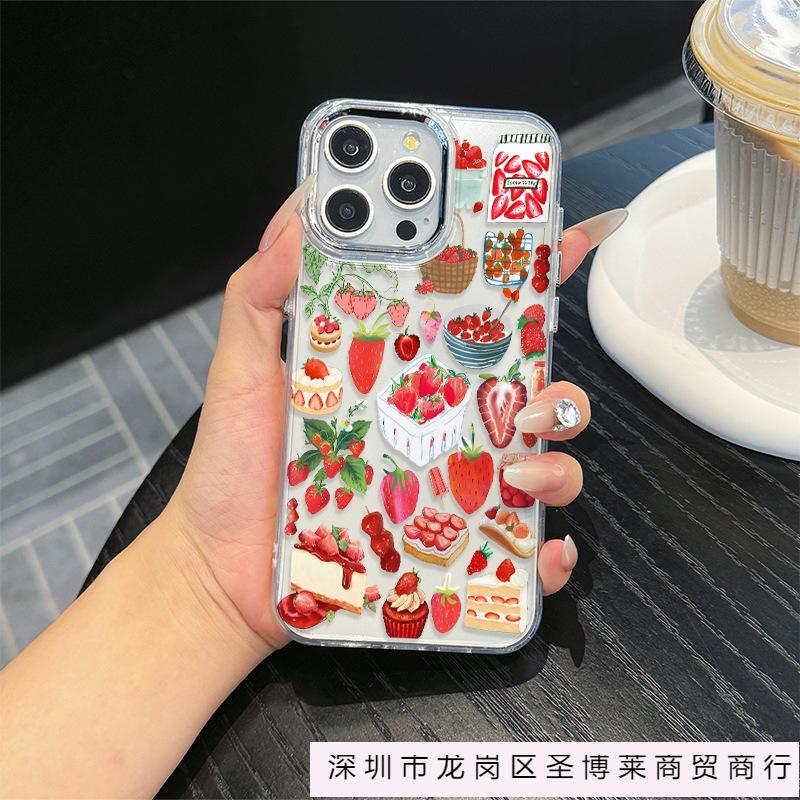 Милый клубничный десерт для чехла на мобильный телефон Apple iPhone11/12/13/14/15/16PRO MAX