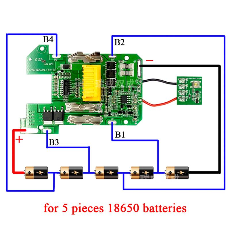 BL1815 Power Tool Lithium Battery Shell Housings Case Box PCBA Charging Protection Circuit Board for Makita 18V Li-ion Battery