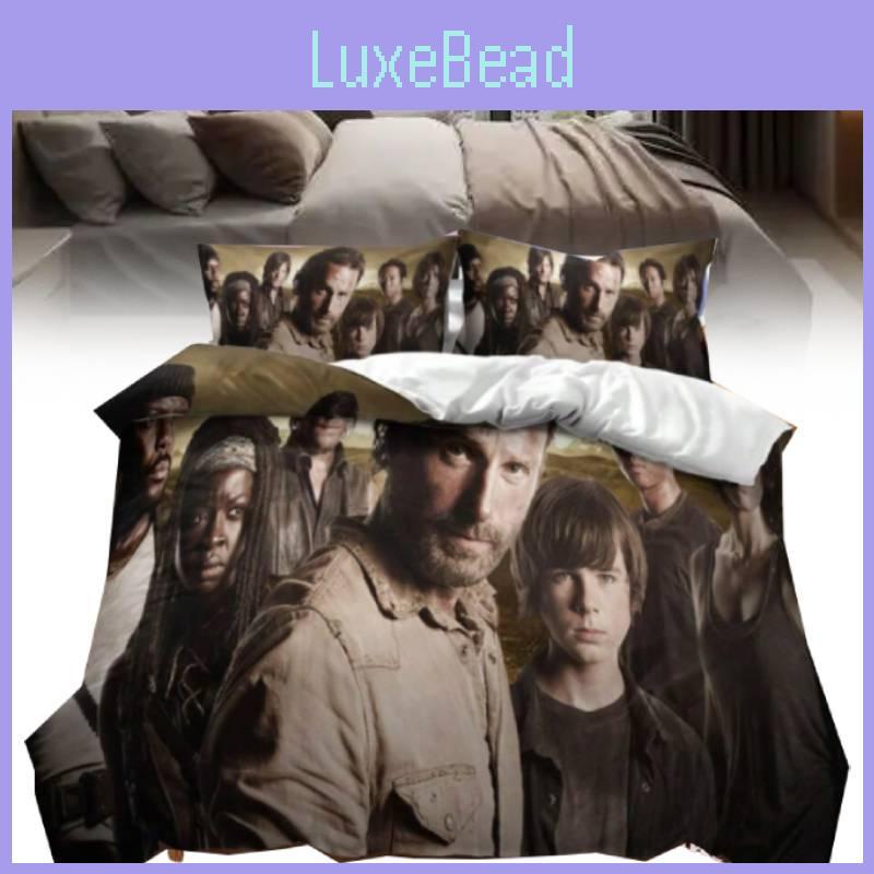 Walking Dead The Series Printed Duvet Cover Pillowcase Bedding Three Piece Set