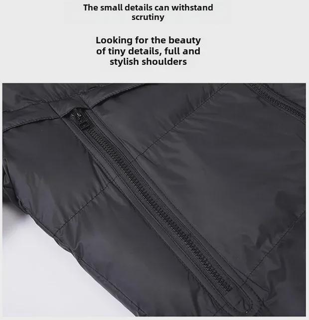 Мужская модная зимняя хлопковая куртка с капюшоном - большой размер