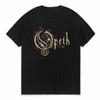 Vintage Progressive Death Metal Band Print T-shirt for Unisex Women Fashion Opeth Band Short Sleeved Tees 100% Cotton Streetwear