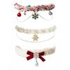 Women Winter Cross-border Christmas Neck Accessories Snowflake Tree Plush Choker Versatile Warm Daily Collarbone Chain