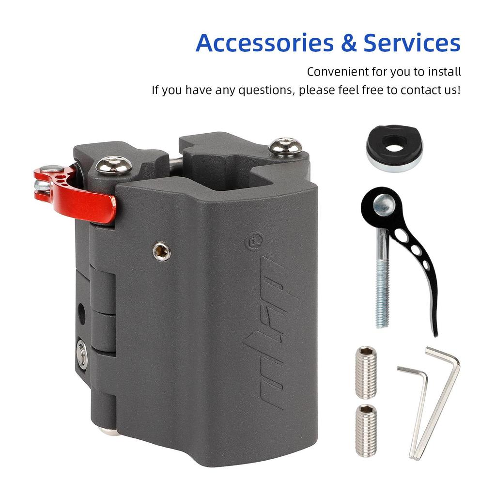 Grey Electric Scooter Folding Clamp Aluminum Upright Bar Sturdy Lock Parts Tightening Clamp Fittings for Xiaomi M365 Pro Pro2 1S MI3 Lite Series