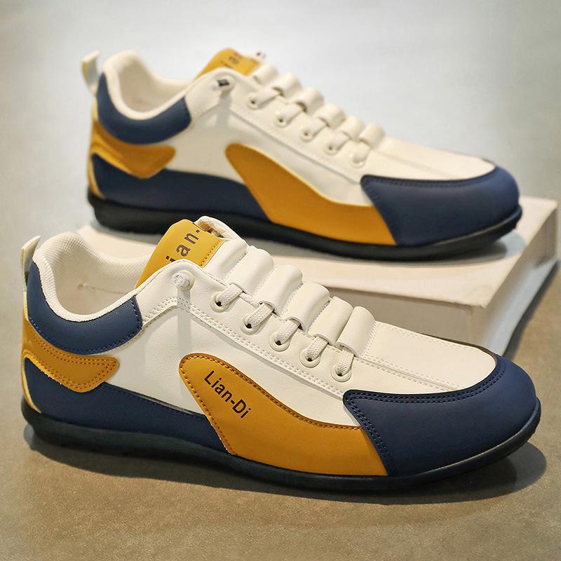 2025 осень новые универсальные низкие мужские повседневные туфли молодежная мода кожаные туфли спортивный тренд мужские туфли