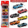 6 шт./компл., детская модель автомобиля, образовательная раздвижная игрушка для мальчика, инженерная модель из сплава