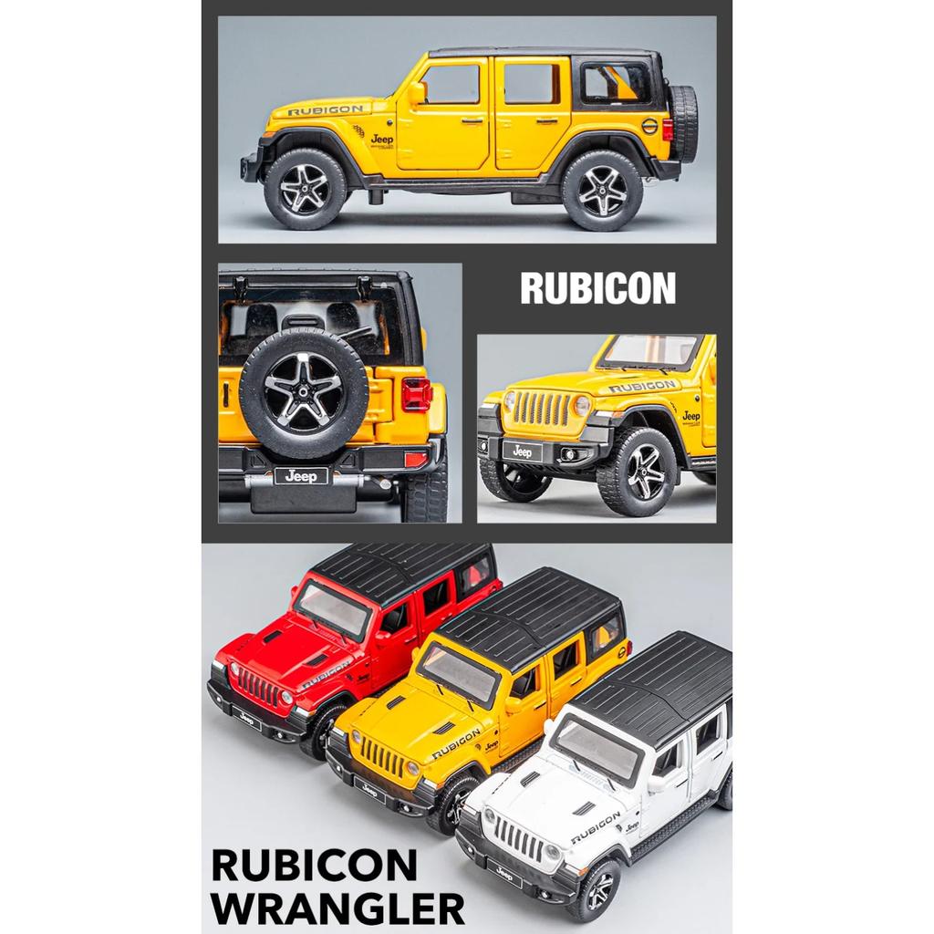 1/32 Jeep Wrangler Rubicon Модель игрушечного автомобиля с высокой имитацией звука и света внедорожная литая коллекционная игрушечная машина для детей