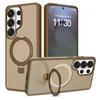 Матовый магнитный чехол для телефона Samsung Galaxy S26 S23 S22 S24 S25 FE Ultra Edge Magsafe Металлическая подставка Защита зарядки Чехол
