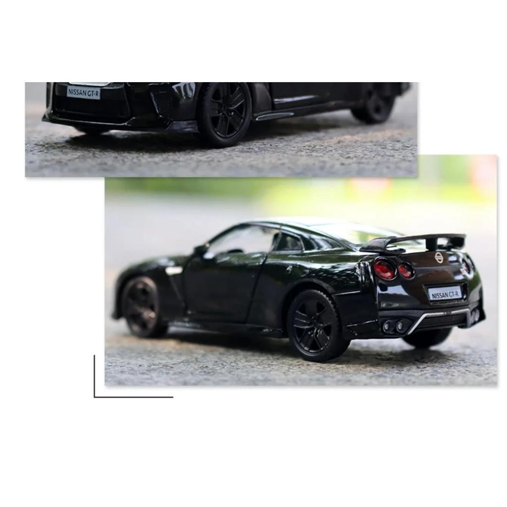 1/36 Nissan GTR Металлическая модель автомобиля Игрушки для мальчиков Литая модель автомобиля с инерционным механизмом Коллекционная машина для детей Подарки Игрушки для взрослых