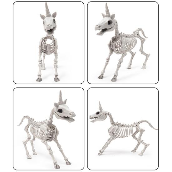 Хэллоуин Скелет Животного Фигурка Большая Пластиковая Статуя Кости Скелета для Газона Двора Кладбища Дома Настольный Декор