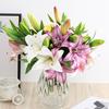 1Pc Gift Artificial Flower Decorative Exquisite Silk Simulation Lily Bouquet