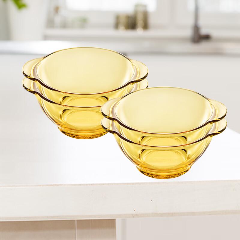 Corning Pyrex Belle Amber Heat-Resistant Glass Dinnerware Collection