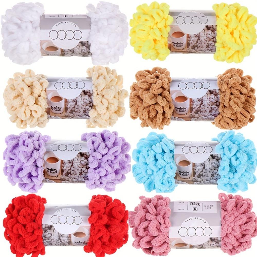 2pcs Thick Chunky Yarn Hand-Woven Bulky Yarn for DIY Crafts Scarves Cushions and Throw Pillows