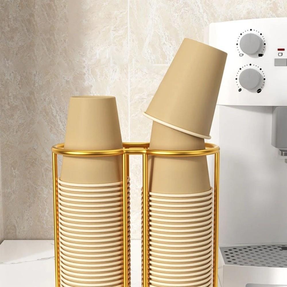 Multifunctional Paper Cup Holder Stainless Steel Paper Cup Organizer Living Room